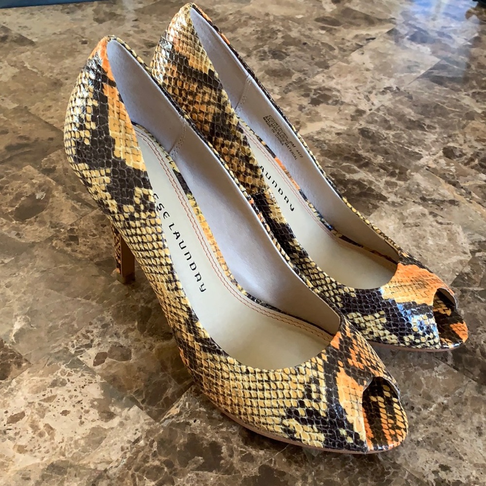 Chinese Laundry Snake Print Heels